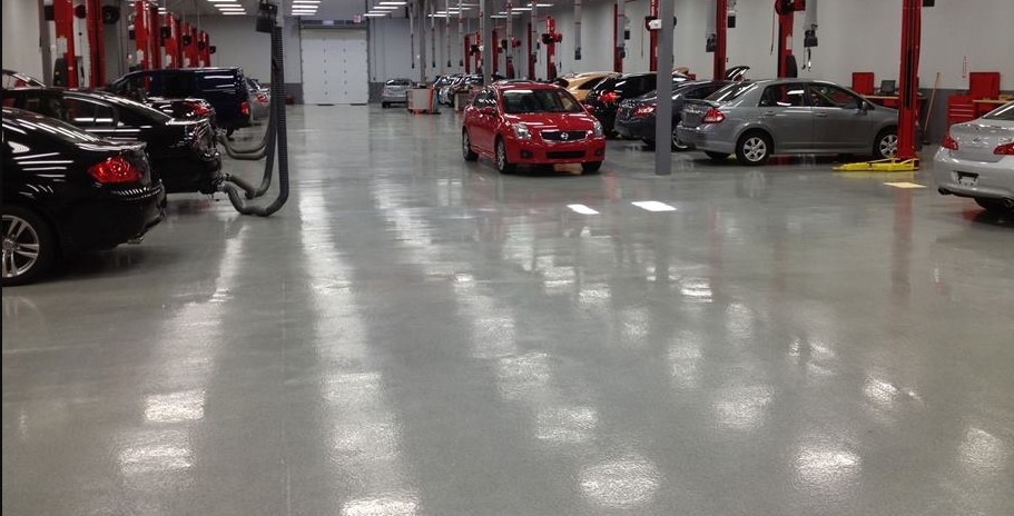 epoxy lantai bengkel mobil