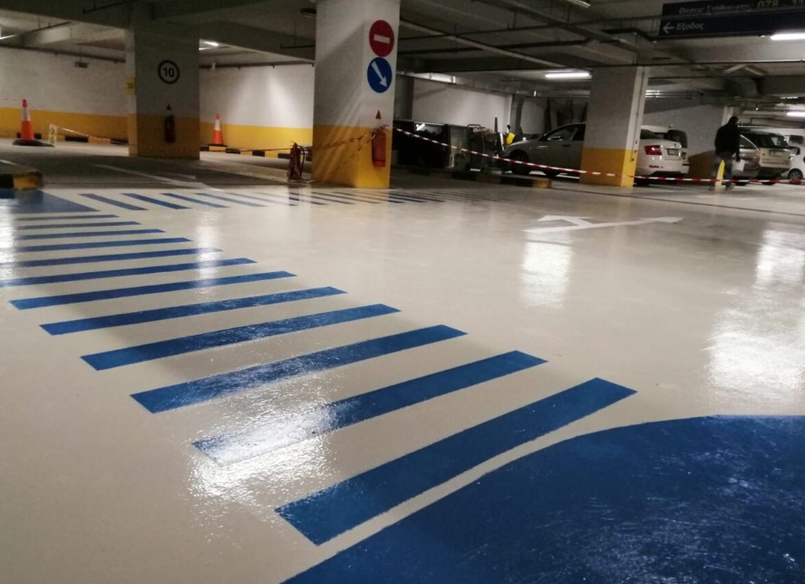 epoxy parkir mobil
